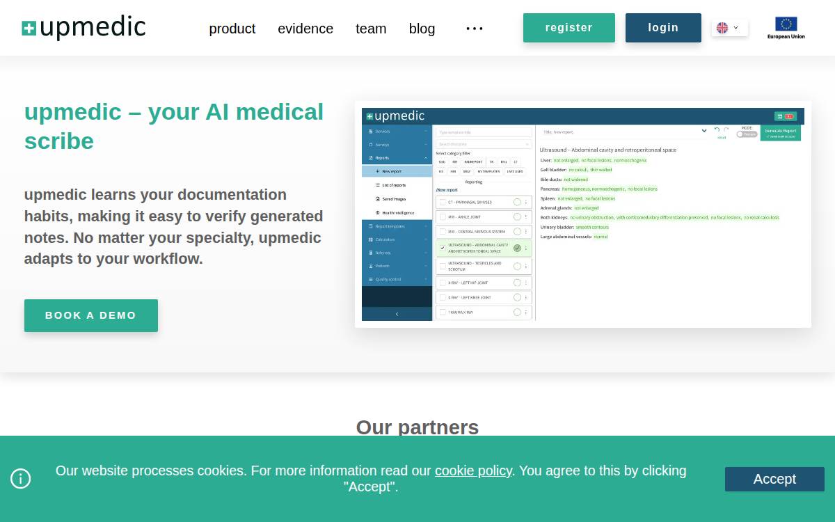Upmedic website preview