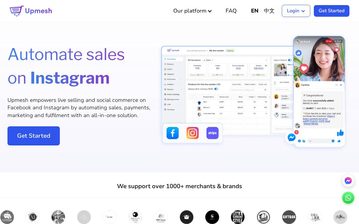 Upmesh website preview