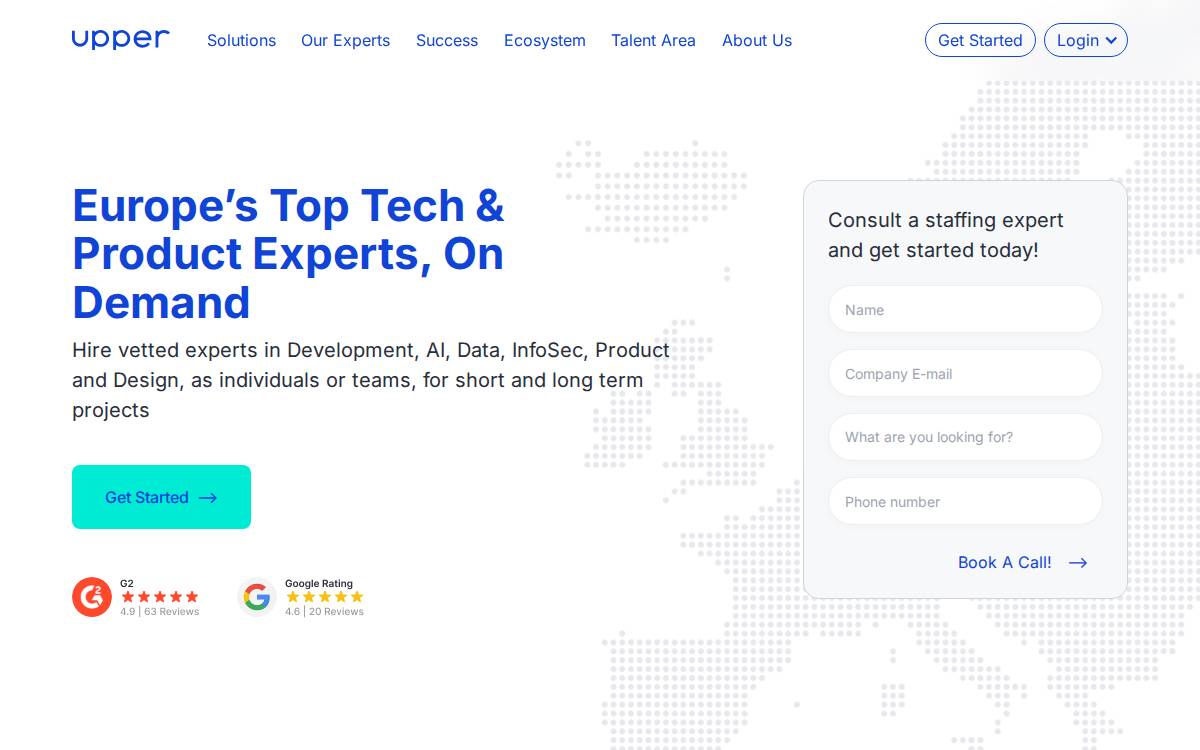 Upper website preview