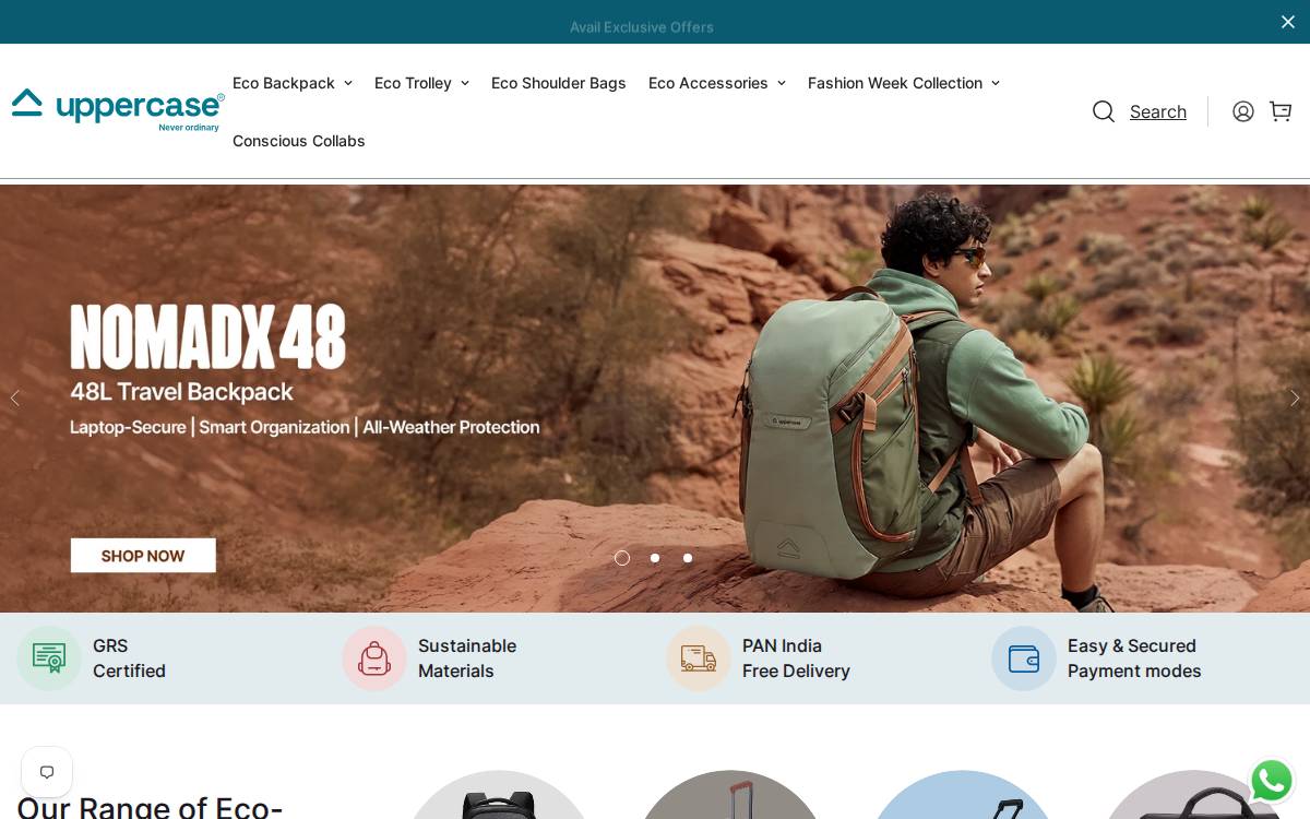 Uppercase website preview