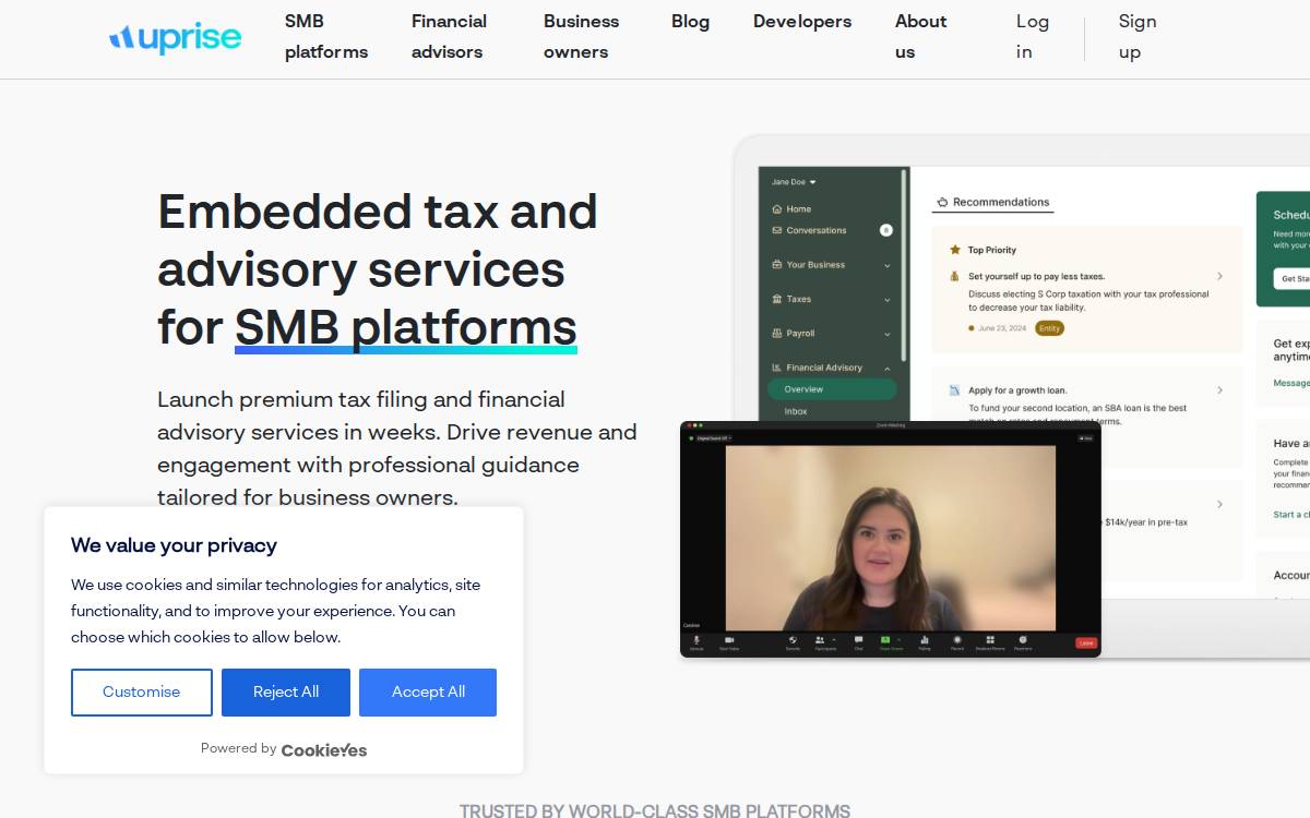 Uprise website preview