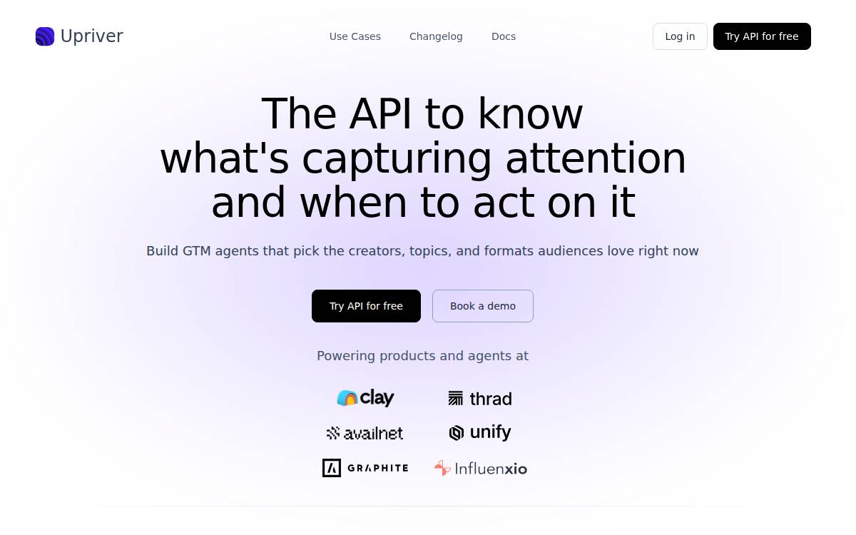 Upriver website preview