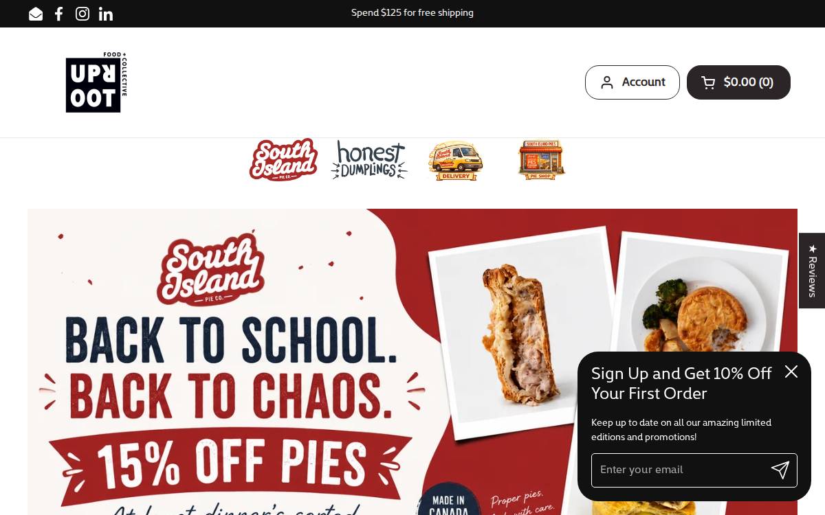 Uproot website preview
