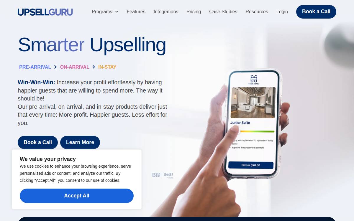 UpsellGuru website preview