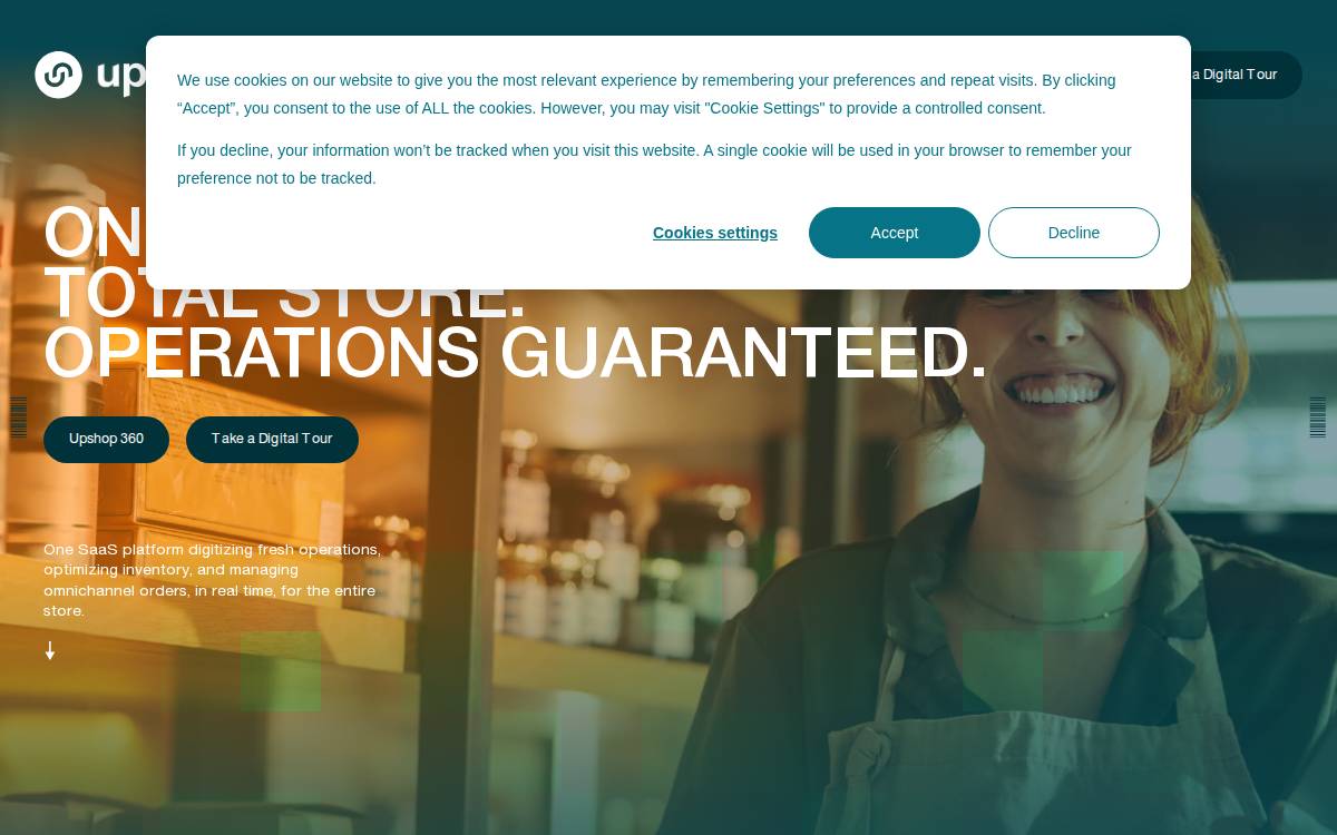 Upshop website preview