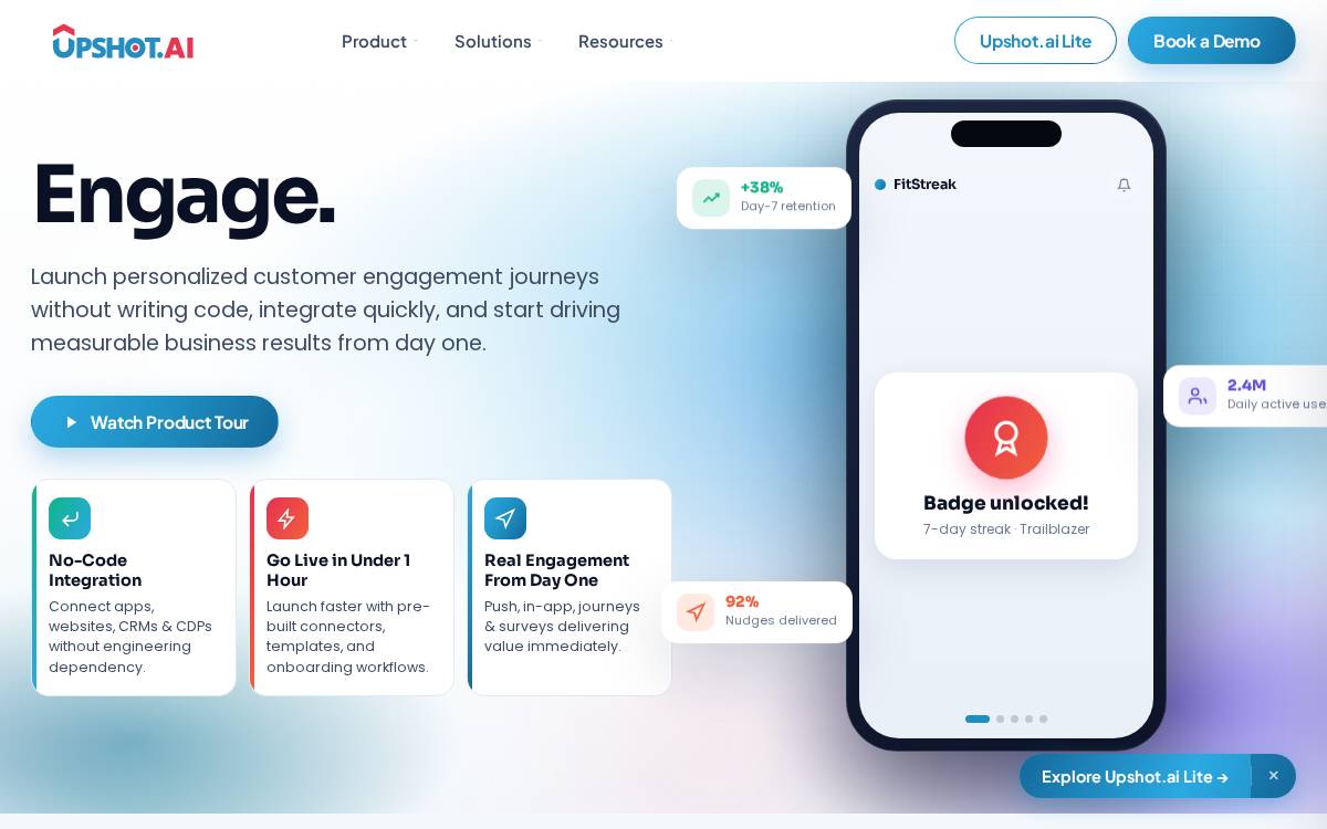 Upshot website preview