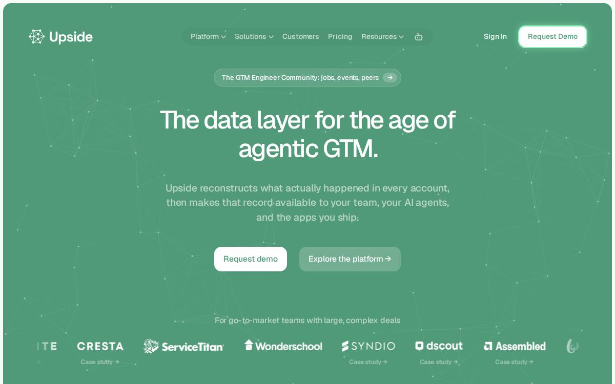 Upside website preview