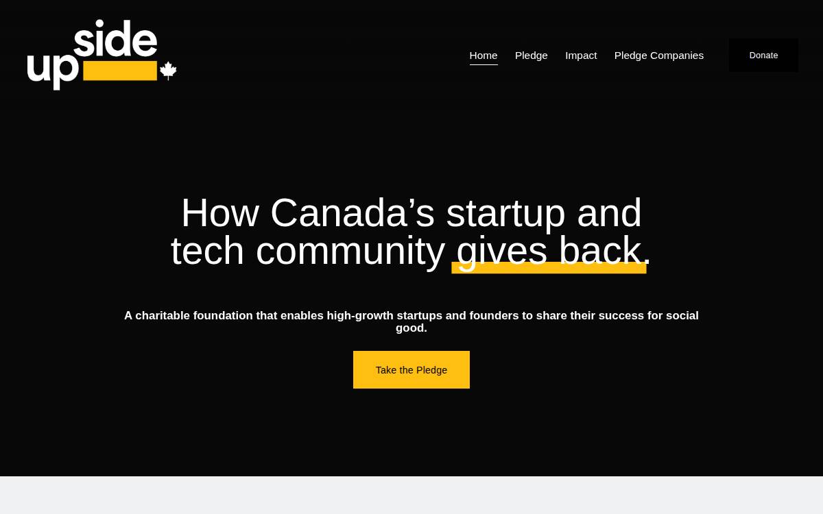 Upside Foundation Member website preview