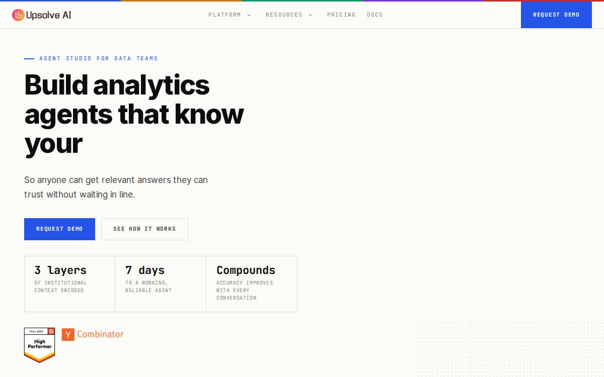 Upsolve AI website preview