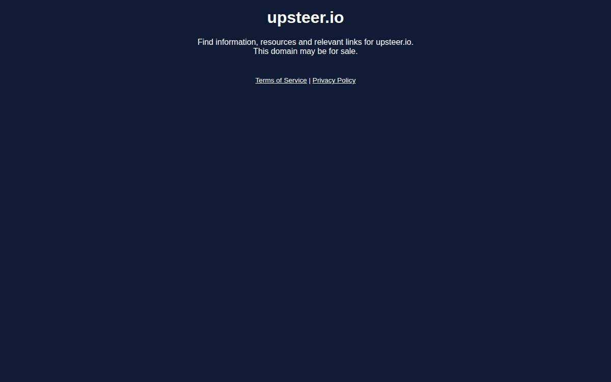 Upsteer website preview
