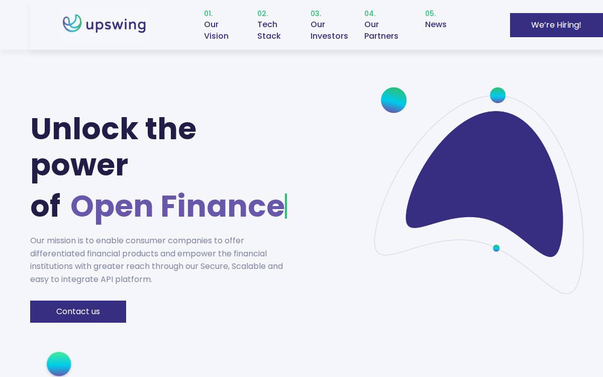 Upswing website preview