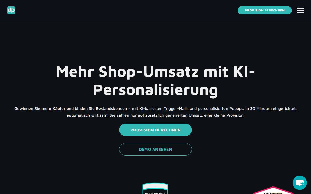 Uptain website preview