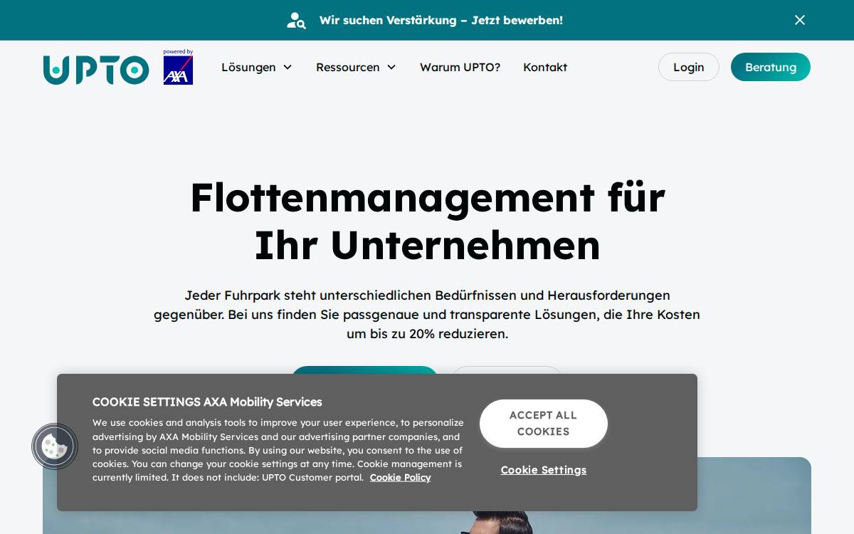 UPTO (AXA) website preview