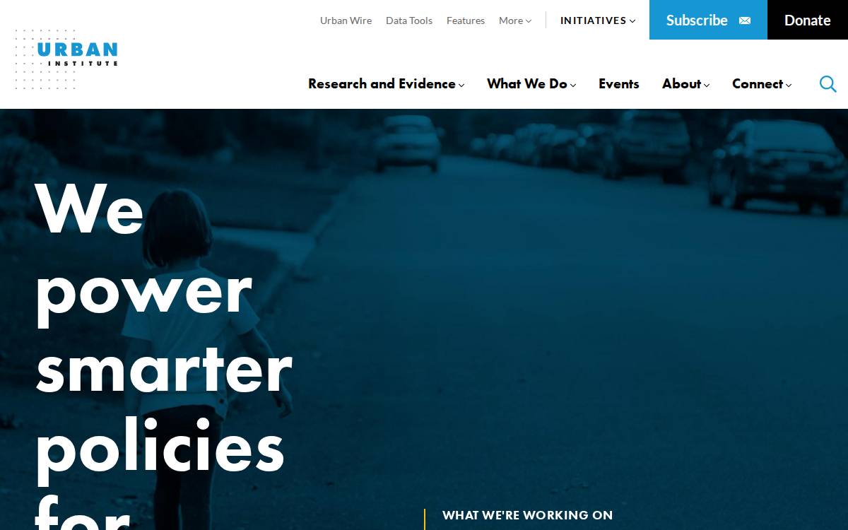 Urban Institute website preview