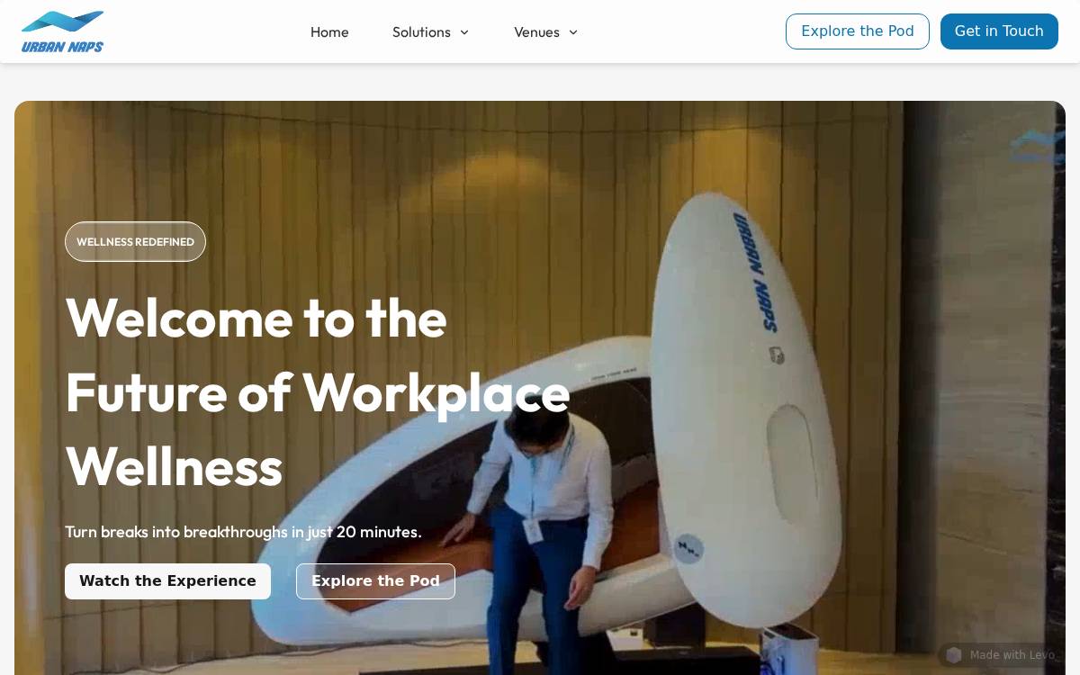 Urban Naps website preview