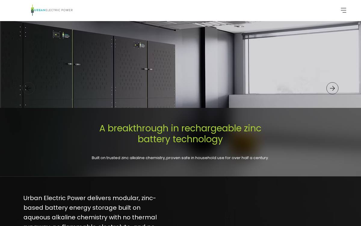 Urban Electric Power website preview