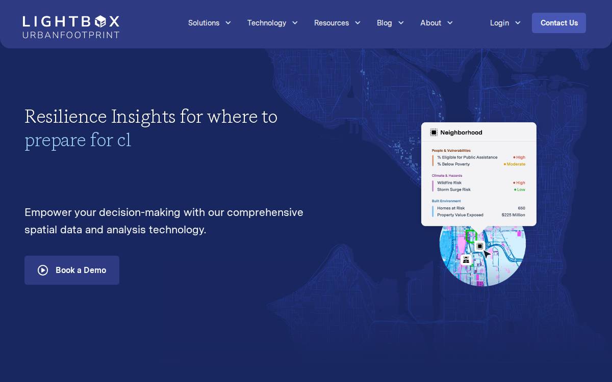 Urban Footprint website preview