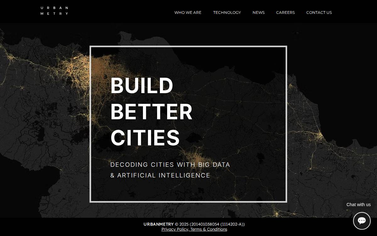 Urbanmetry website preview