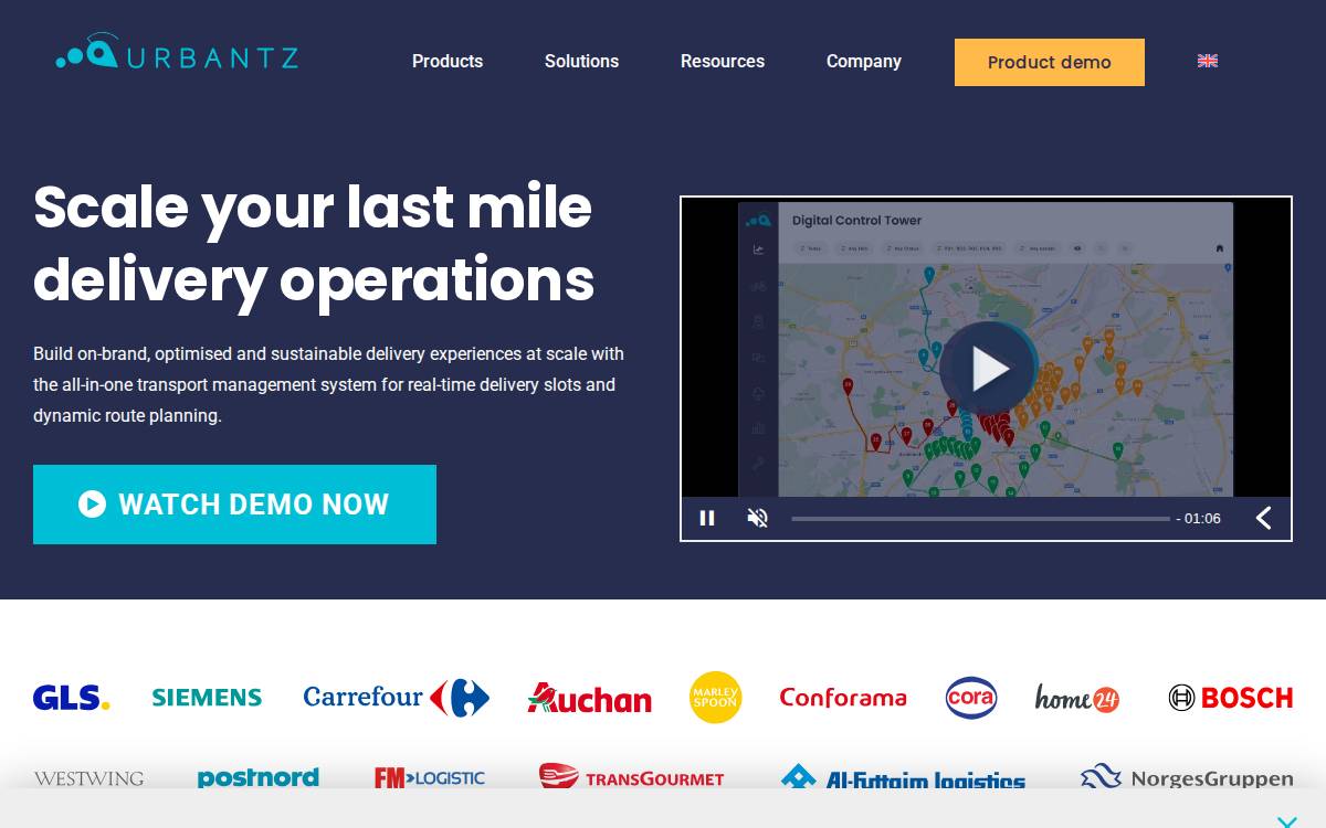Urbantz website preview