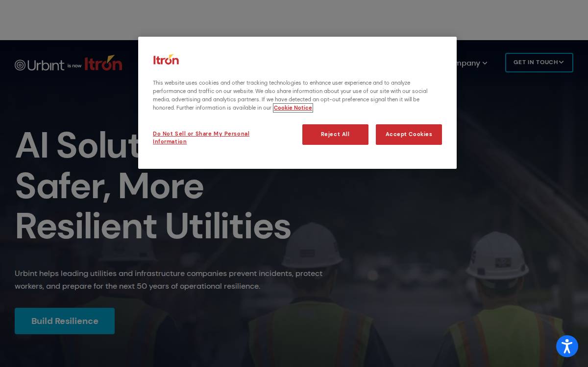 Urbint website preview