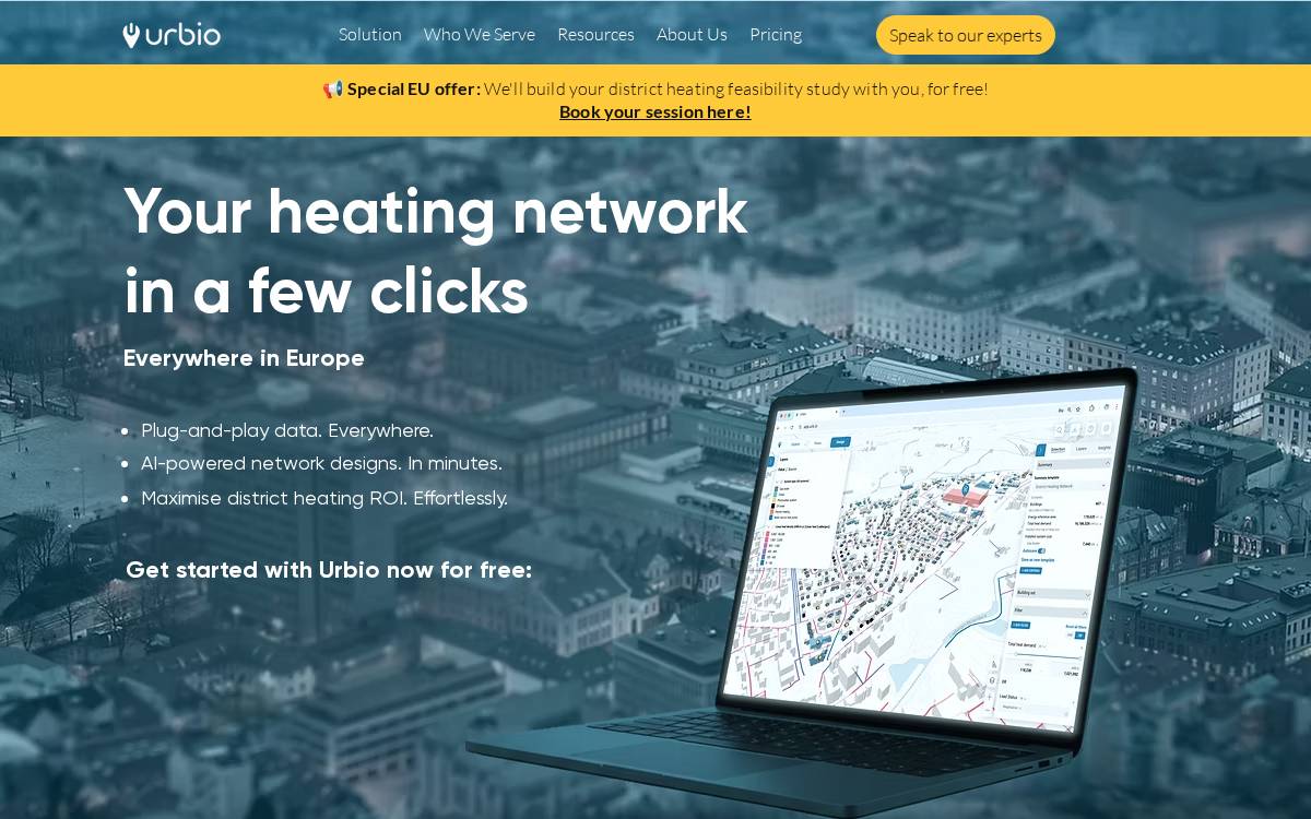 Urbio website preview