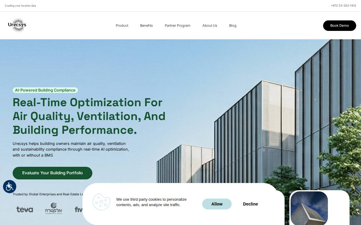 Urecsys website preview