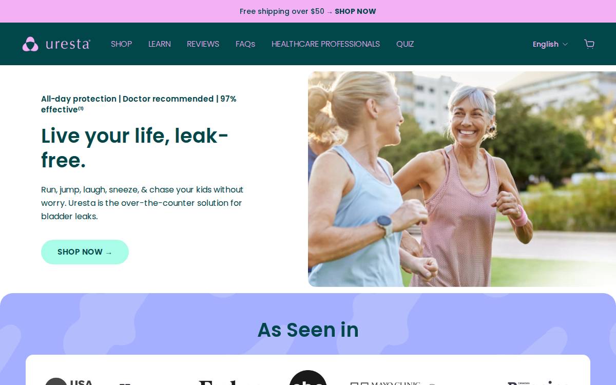 Uresta website preview