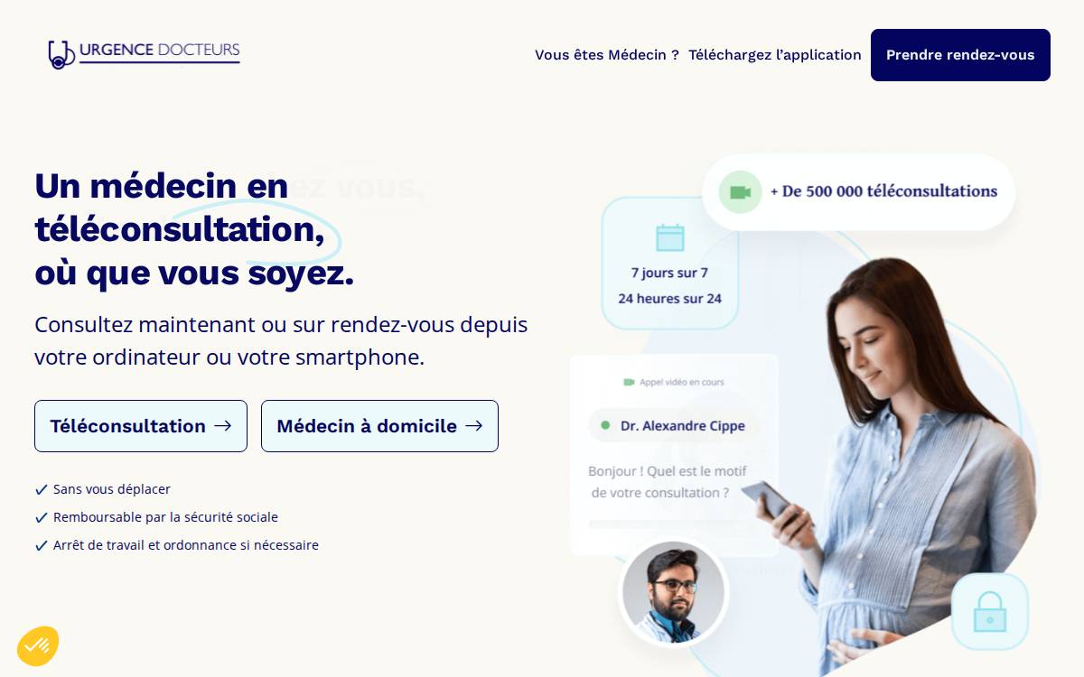 Urgence Docteurs website preview