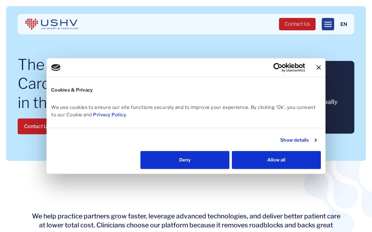 Us Heart Vascular website preview