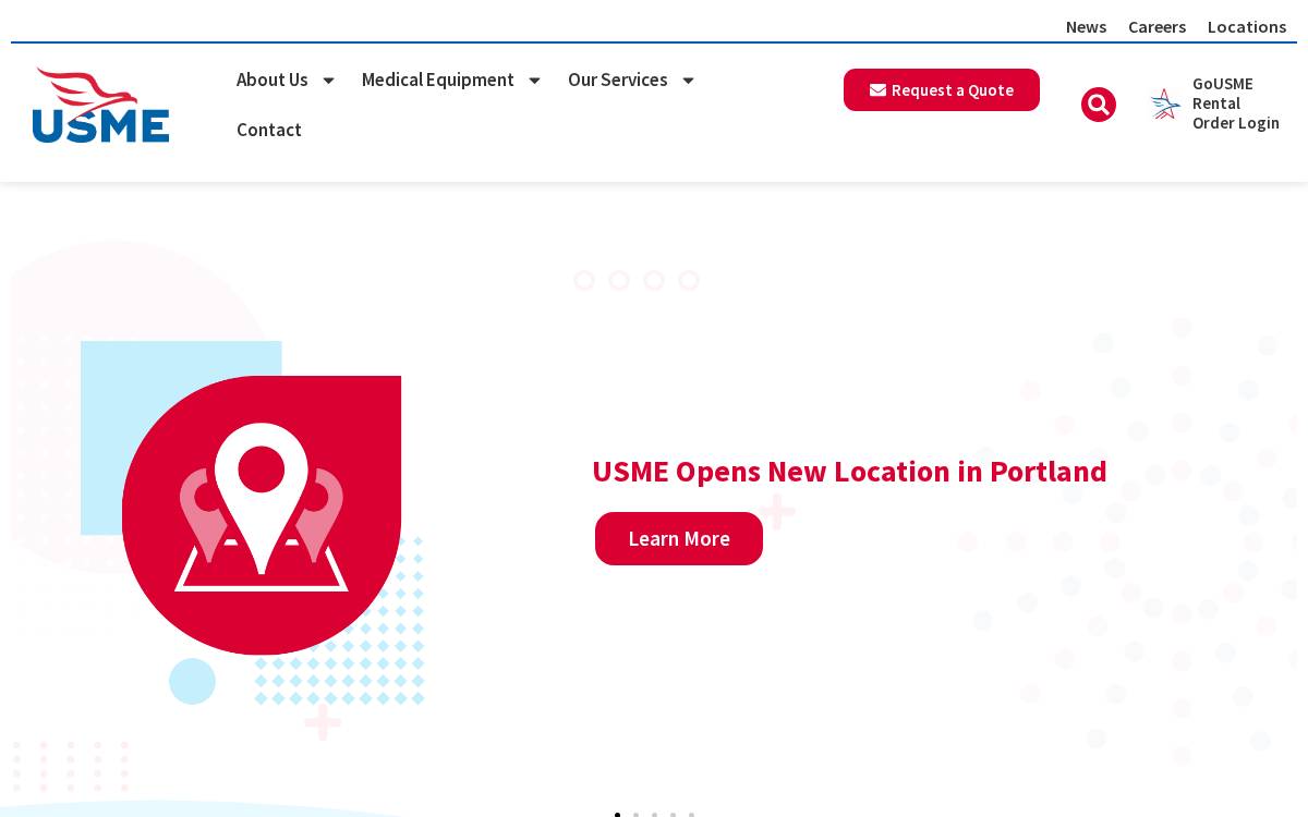 US Med-Equip website preview