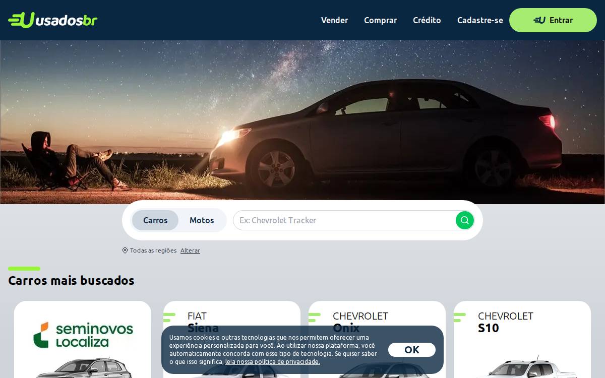 Usadosbr website preview