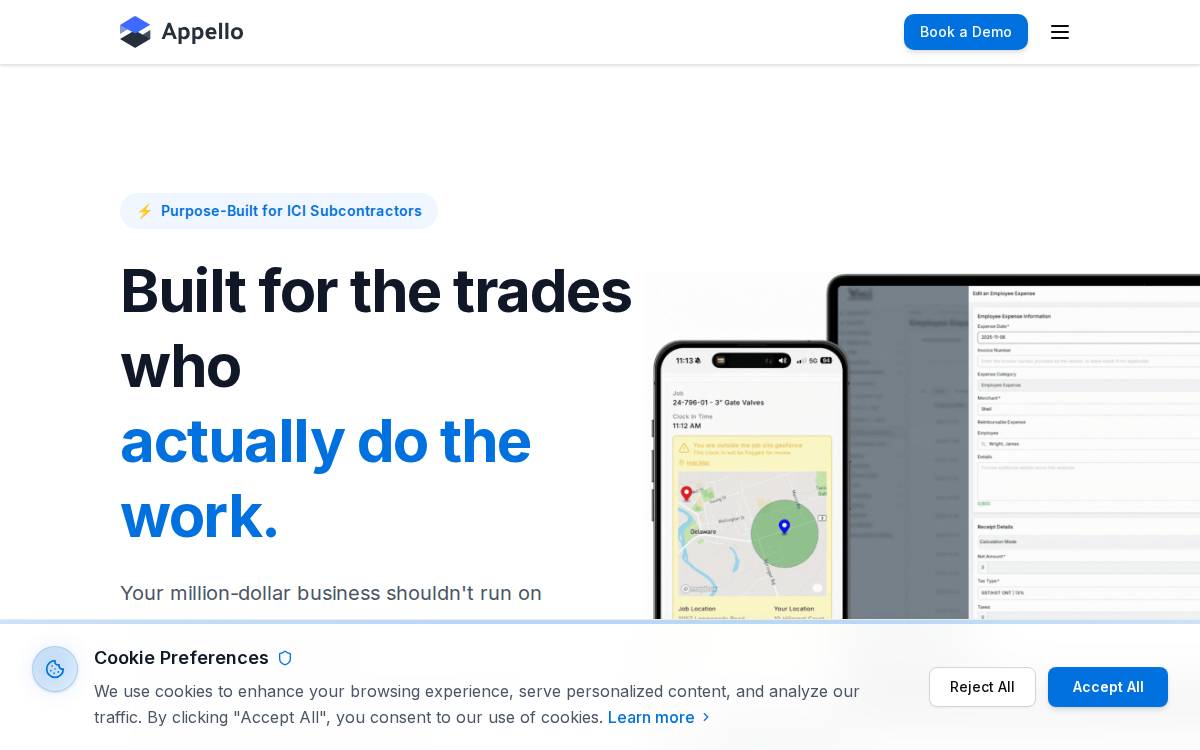 Useappello website preview