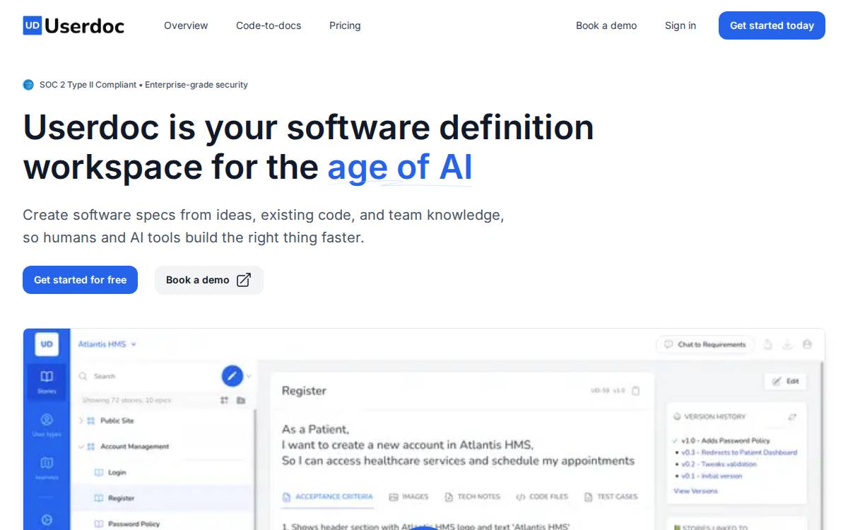 Userdoc website preview