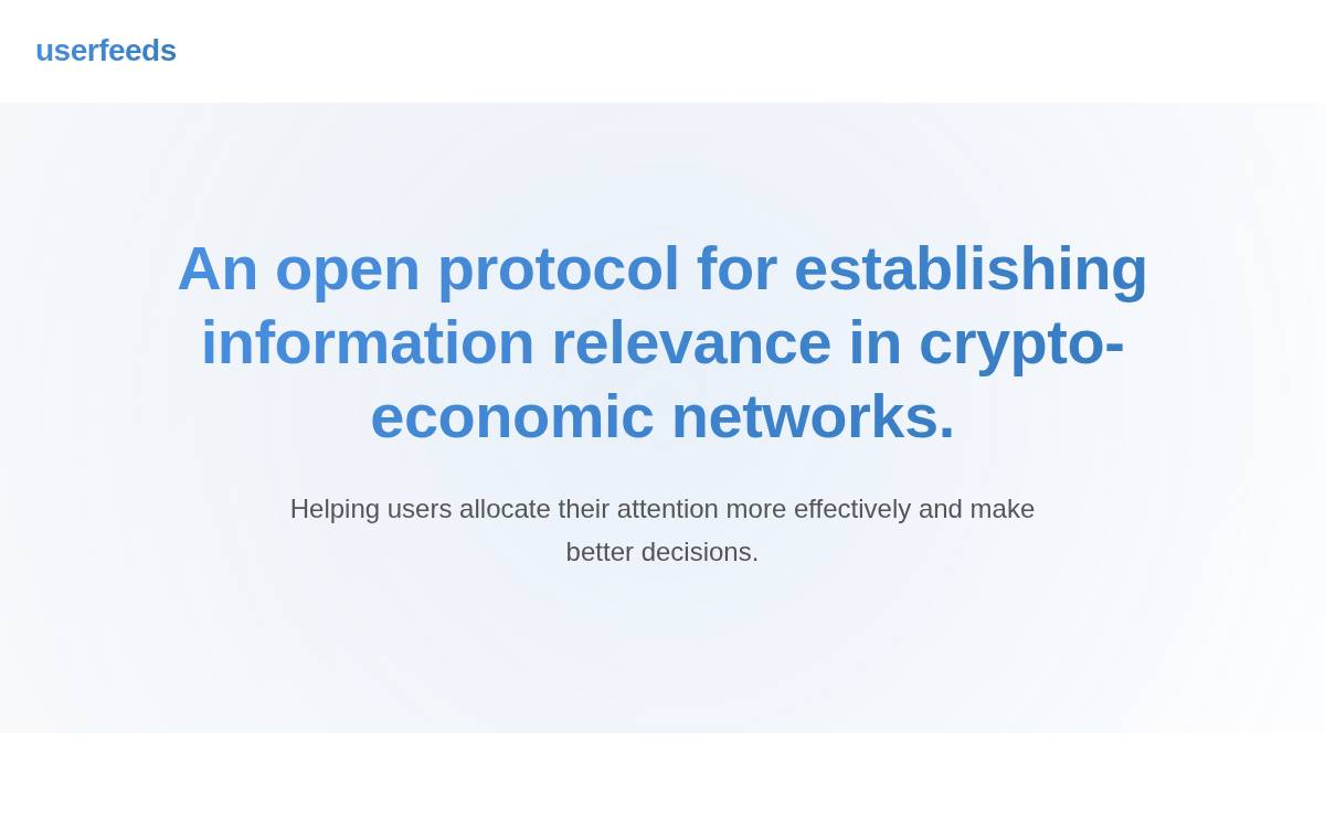 Userfeeds website preview