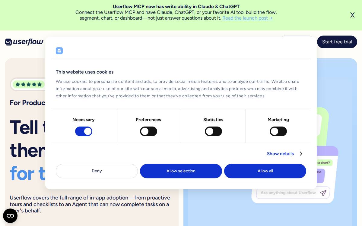 Userflow (Beamer Add-on) website preview