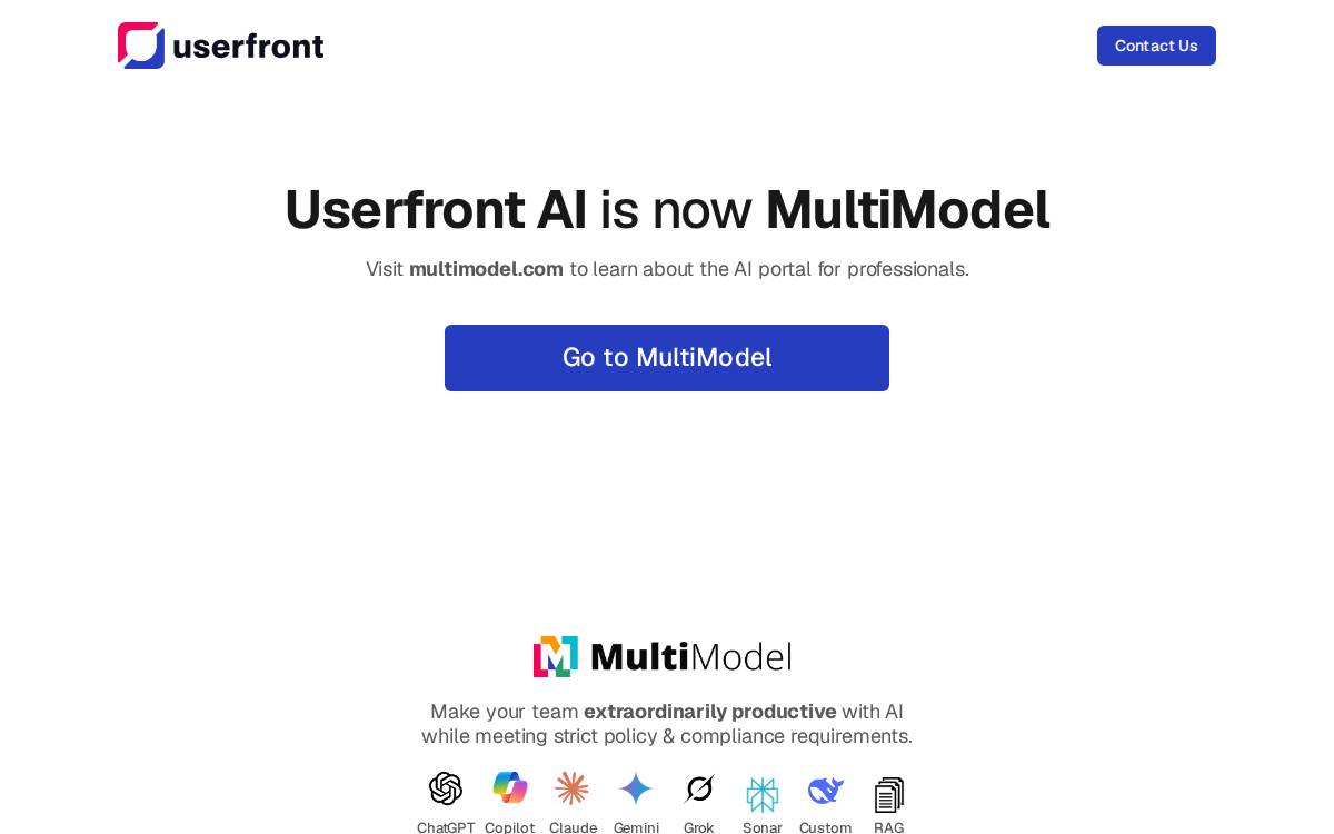 Userfront website preview
