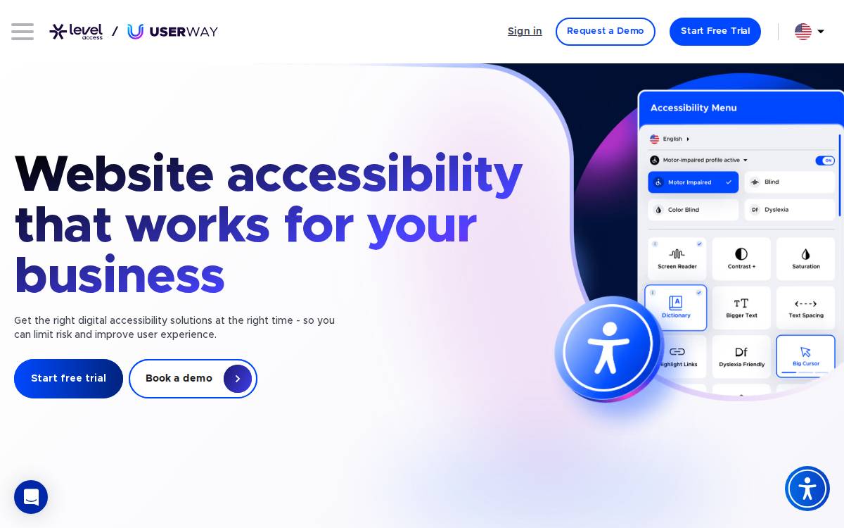UserWay website preview