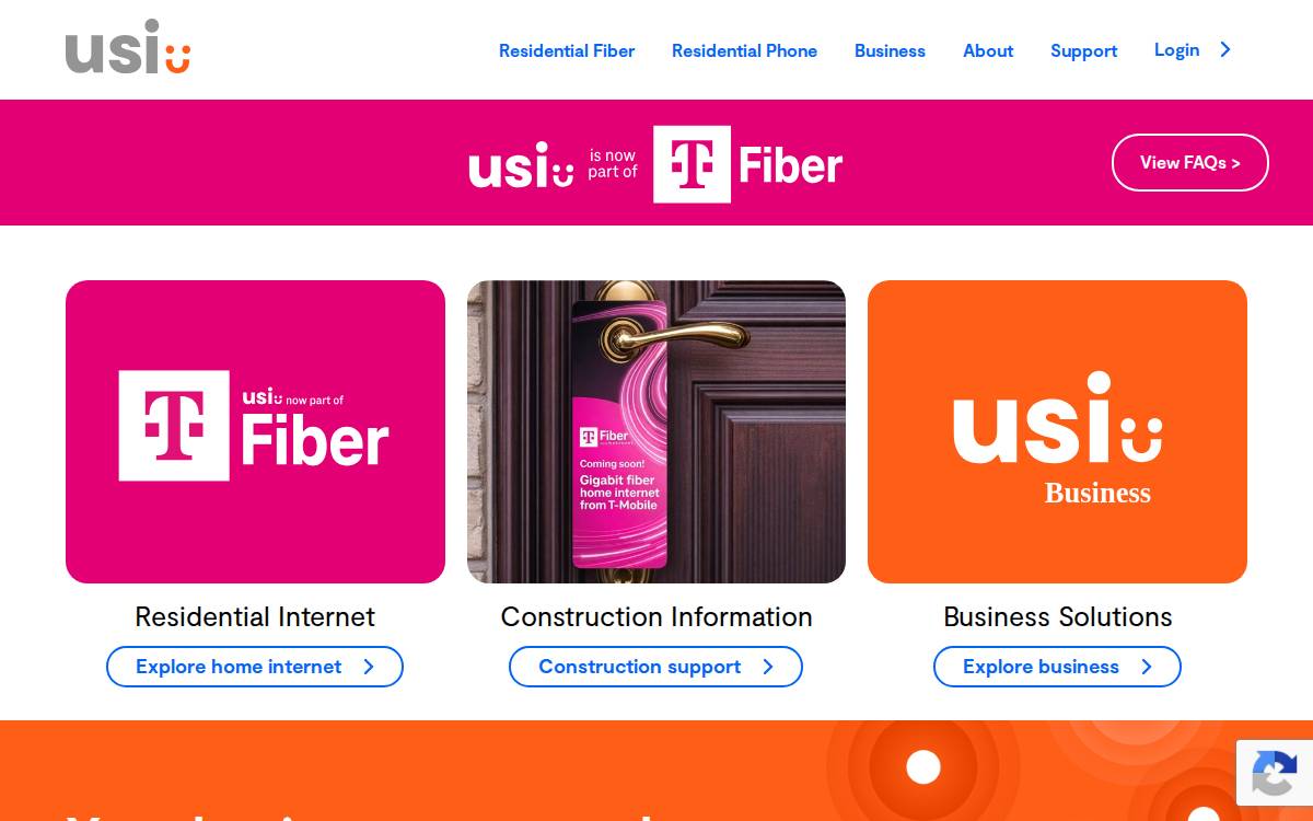 Usinternet website preview