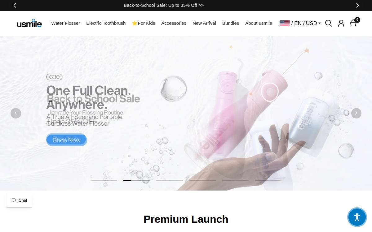 usmile website preview
