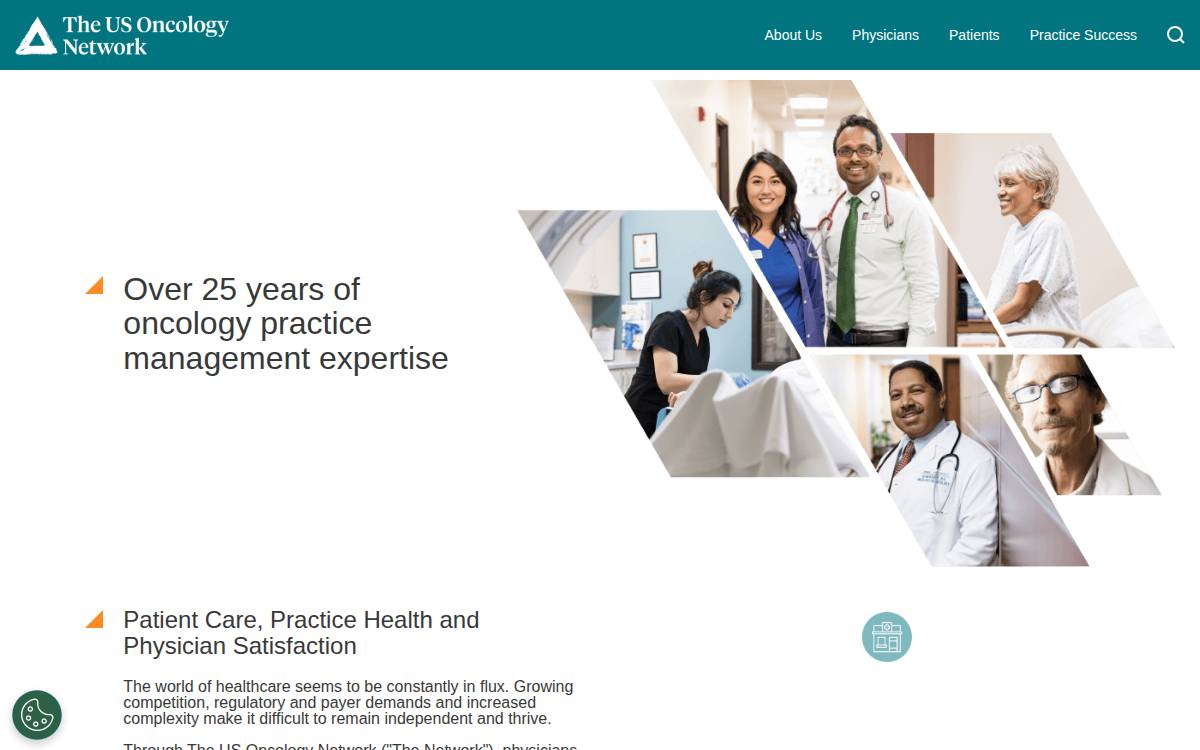Usoncology website preview