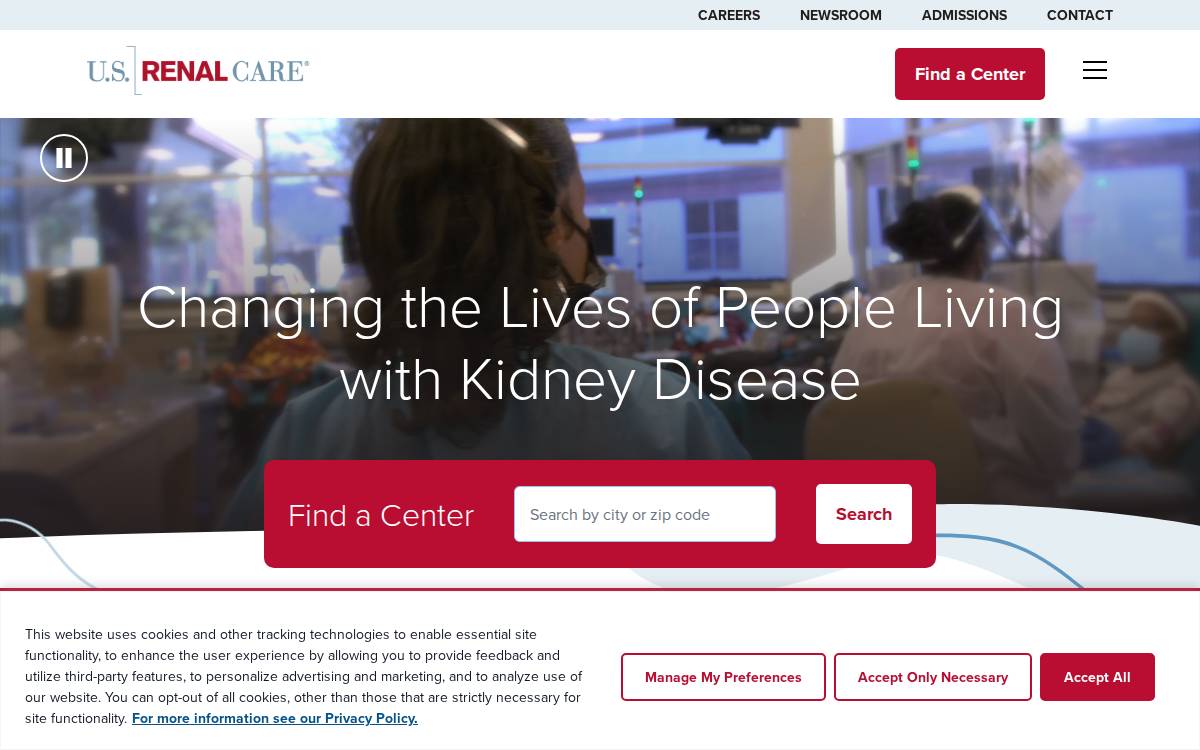 U S Renal Care website preview