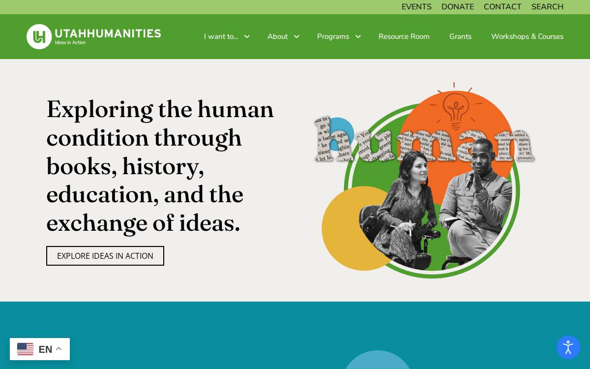 Utahhumanities website preview