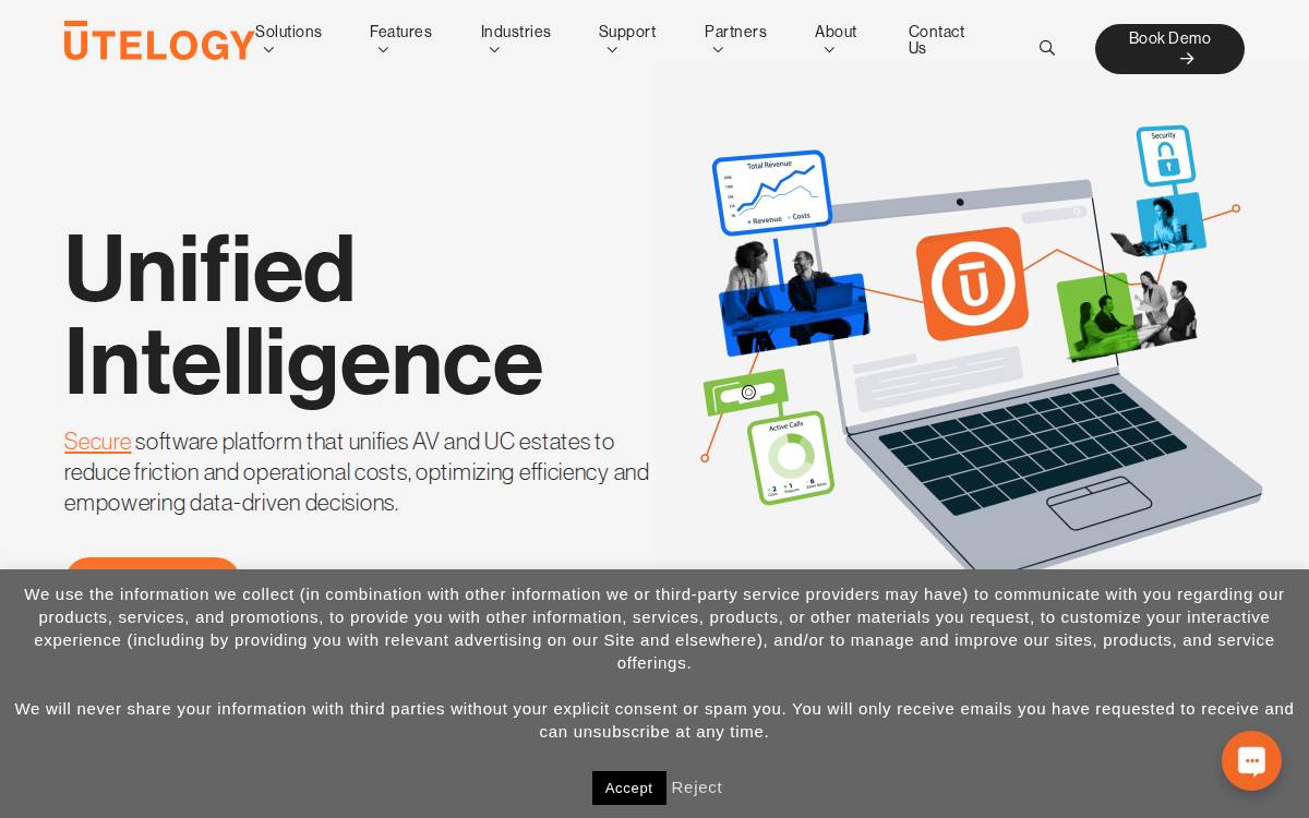 Utelogy website preview