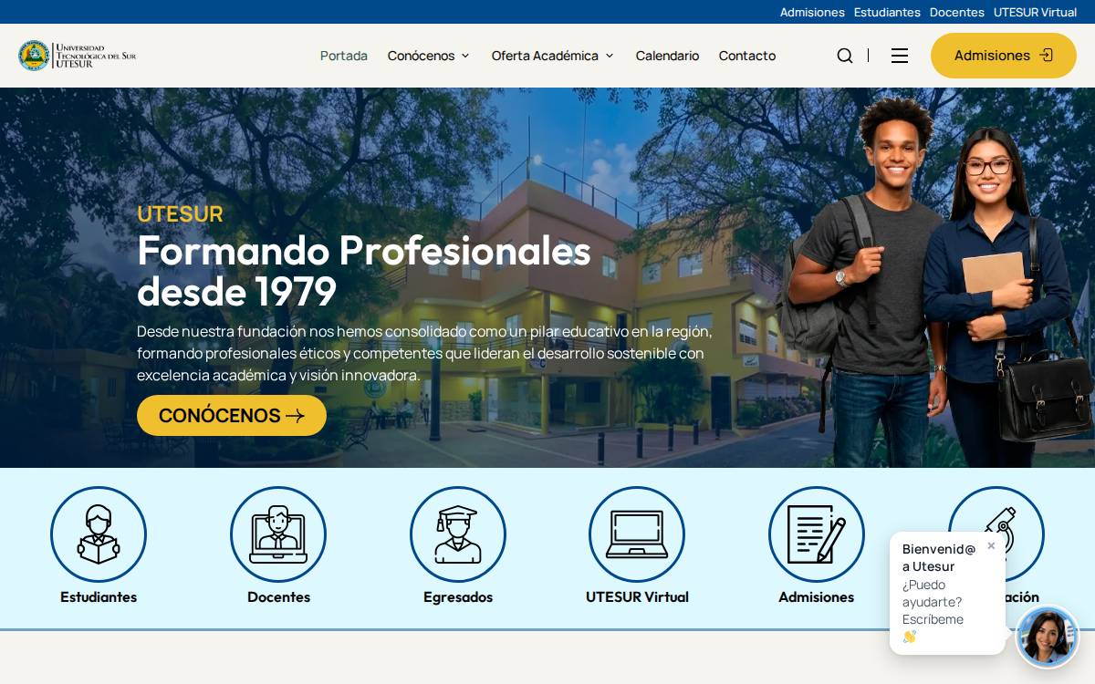 UTESUR website preview