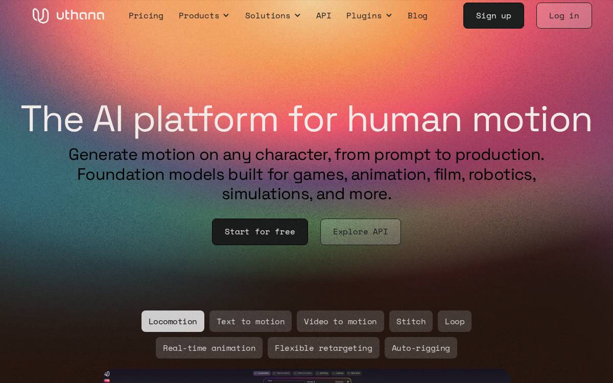 Uthana website preview