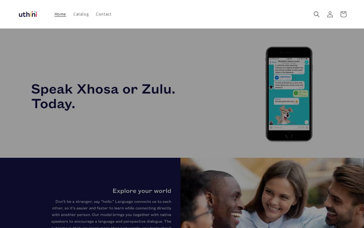 Uthini website preview
