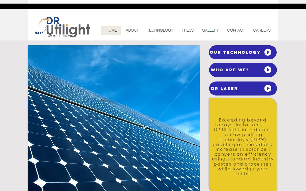 utilight website preview