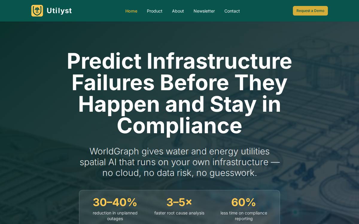 Utilyst website preview