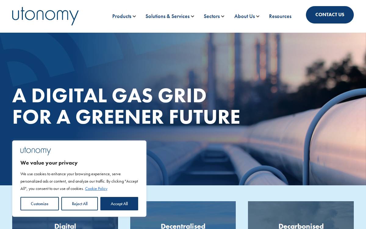 Utonomy Seed website preview