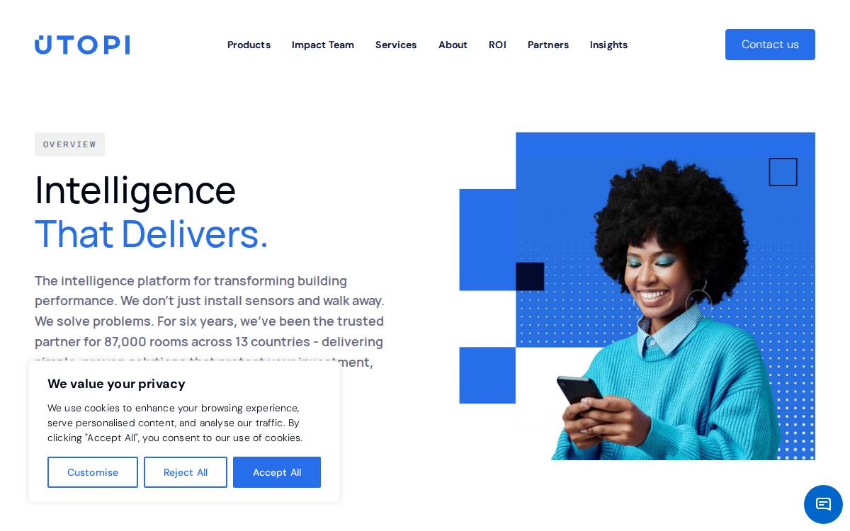 Utopi website preview